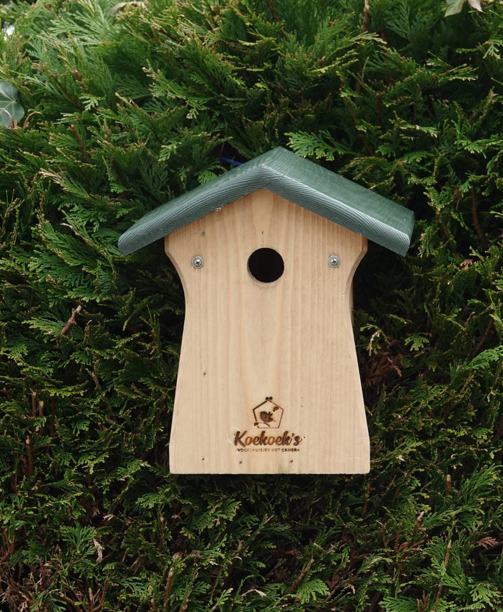 vogelhuisje met camera – klein met ronding – voorkant buiten vogelhuisje met camera – klein met ronding – voorkant buiten