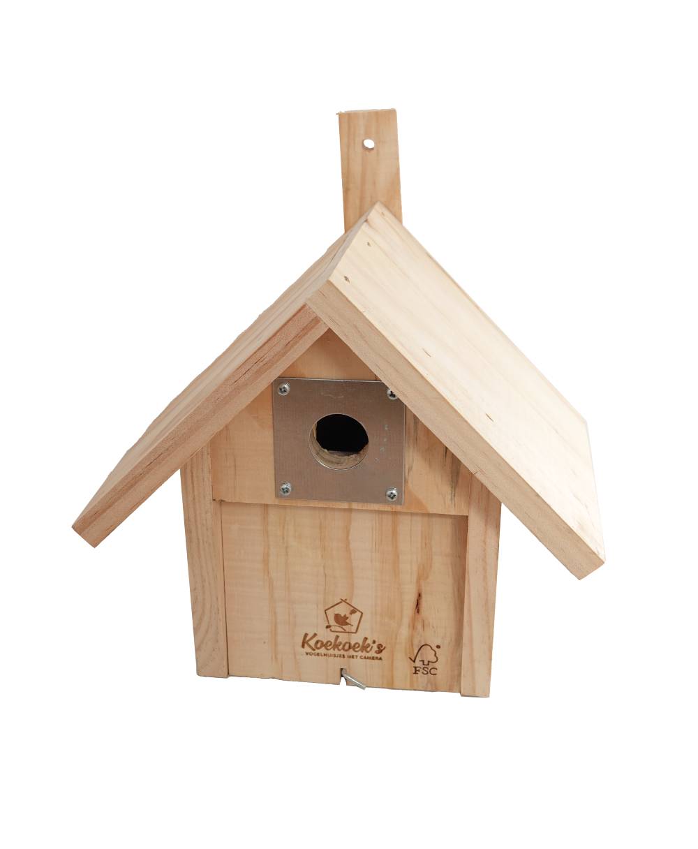 Vogelhuisje met camera – Bungalow – voorkant Vogelhuisje met camera – Bungalow – voorkant